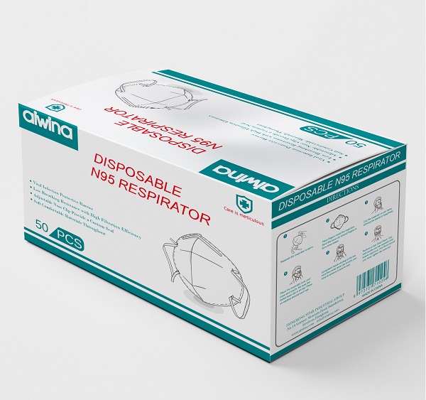Respirador KN95 desechable con CE de alta calidad y certificado por la FDA